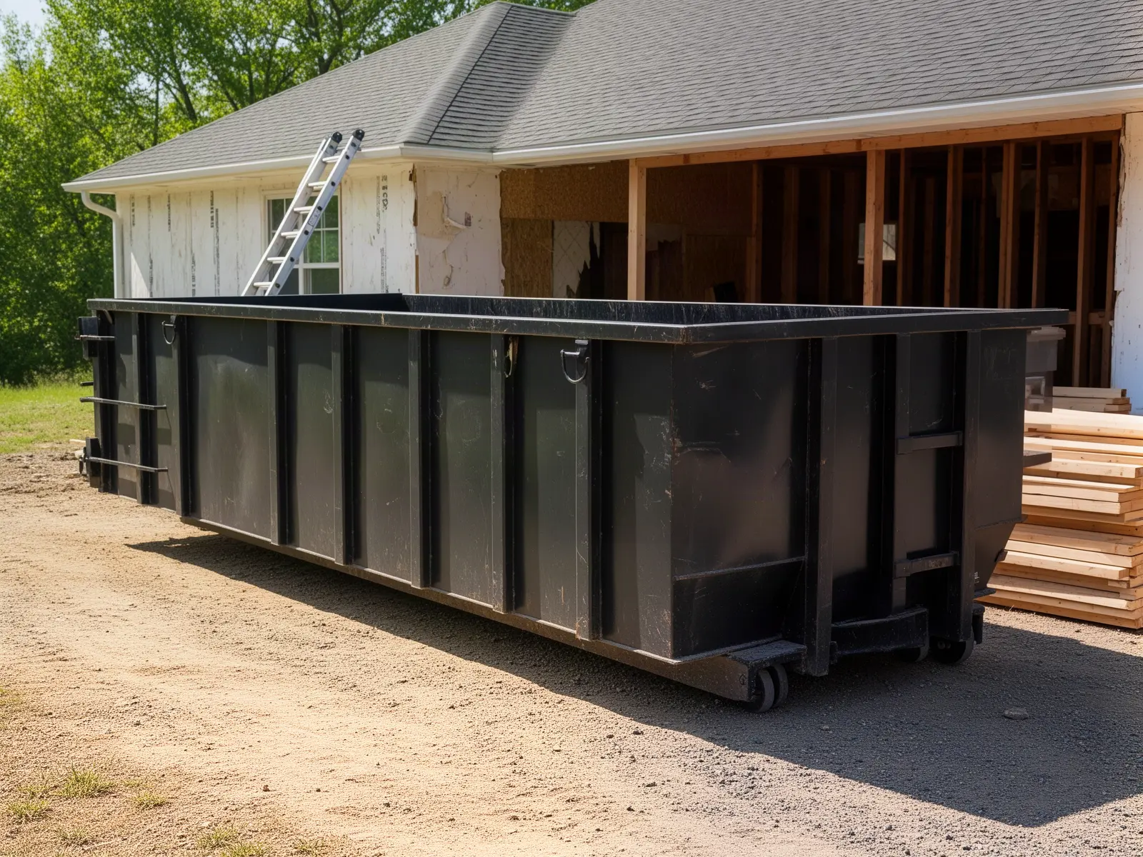 Roll-off dumpster from Turkey Pond Dumpster Rental in Chicopee, MA